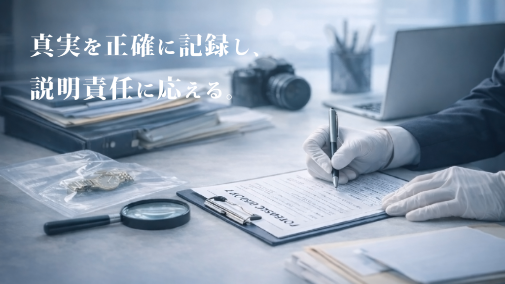真実を正確に記録し、説明責任に応える。